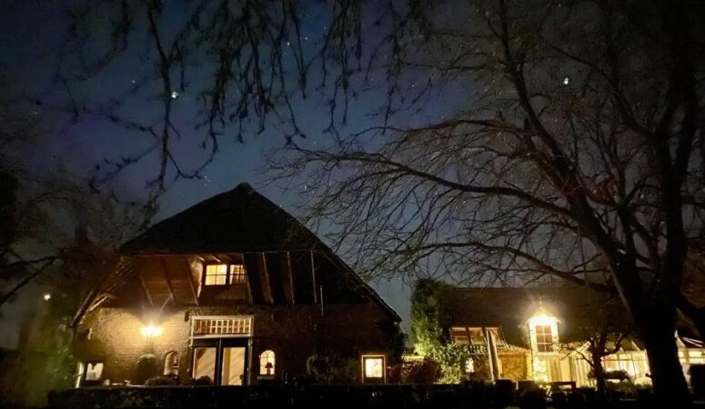 In de Rozenhof nachtfoto